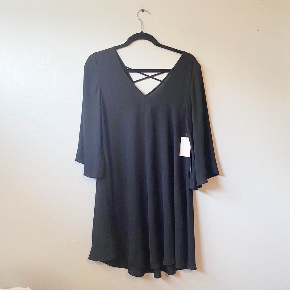 NEW Leith Black Shift Dress Tunic Size XS From Nordstrom